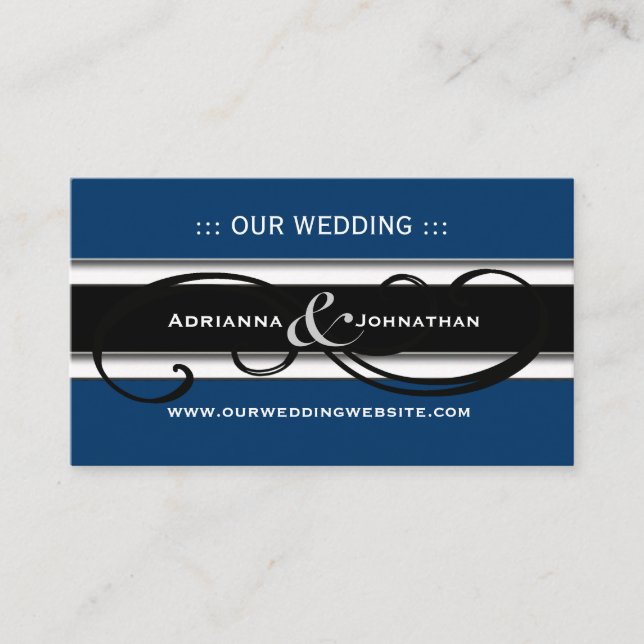 Cartes de site web Mariage personnalisées (Devant)