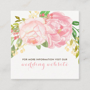 Cartes de site Web Pretty Pink and Blush Peonie