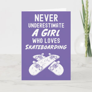 Cartes de skateboard rose mignonnes pour filles pl