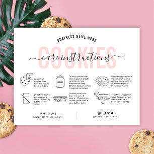 Cartes de soins Cookies rose esthétique moderne Sc