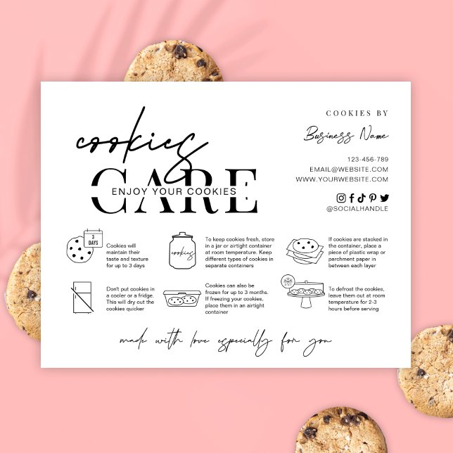 Cartes de soins de cookies Script moderne minimali (Créateur téléchargé)