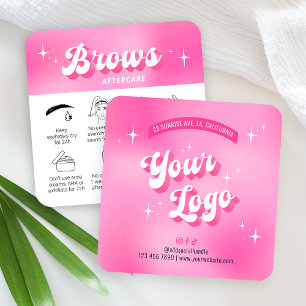 Cartes de soins pour les Brows Super à la mode ros