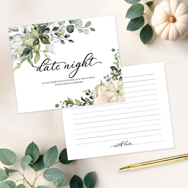 Cartes de soirée de date de douche de mariée d'aut (Créateur téléchargé)