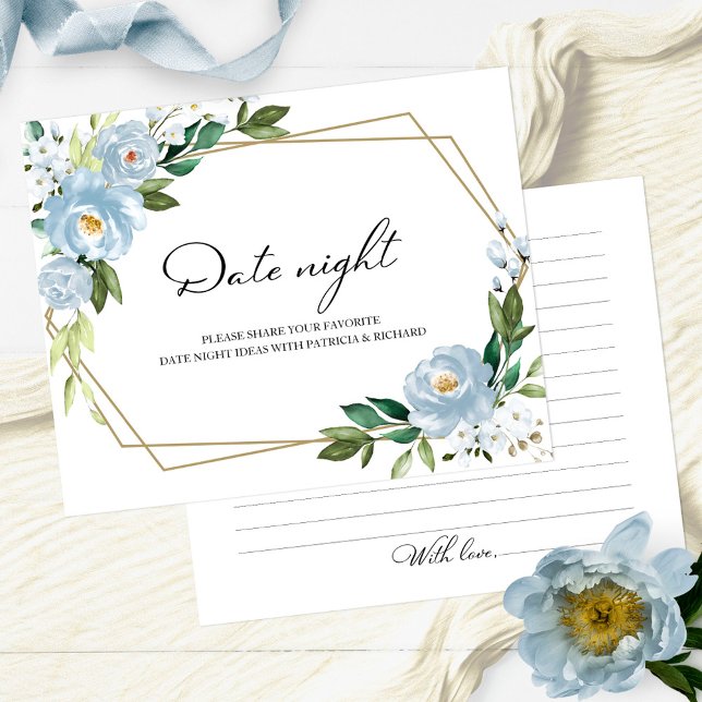 Cartes de soirée de date de douche de mariée flora (Créateur téléchargé)