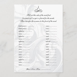 Cartes de Soirée Mariage Libs mariage Vows