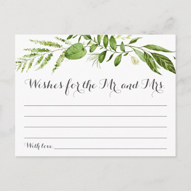Cartes de souhaits Mariage Feuille verte, Verdure  (Devant)
