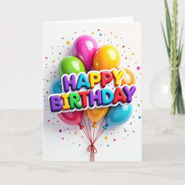 Cartes de sphères festives d'anniversaire (Devant)