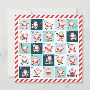 Cartes de sport pour les fêtes de Noël