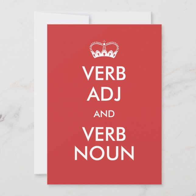 Cartes de style Conserver le calme (Devant)