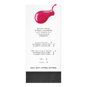 Cartes de support de listes des prix de salon de