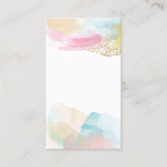 Cartes de support de produits de bijoux à l'aquare (Devant)