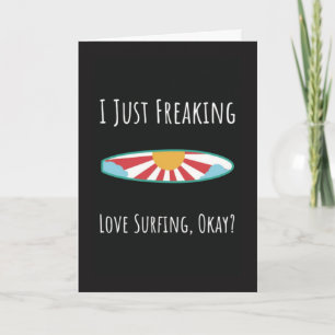Cartes de surf drôles et cool Humour d'été surfeur