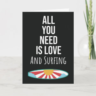 Cartes de surf mignon Planche de surf Vague océani