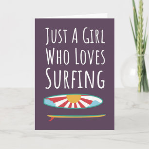 Cartes de Surf Rose Mignon Pour Bébé Filles Enfant