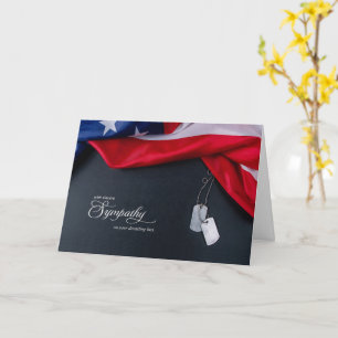 Cartes de sympathie militaires et drapeau américai