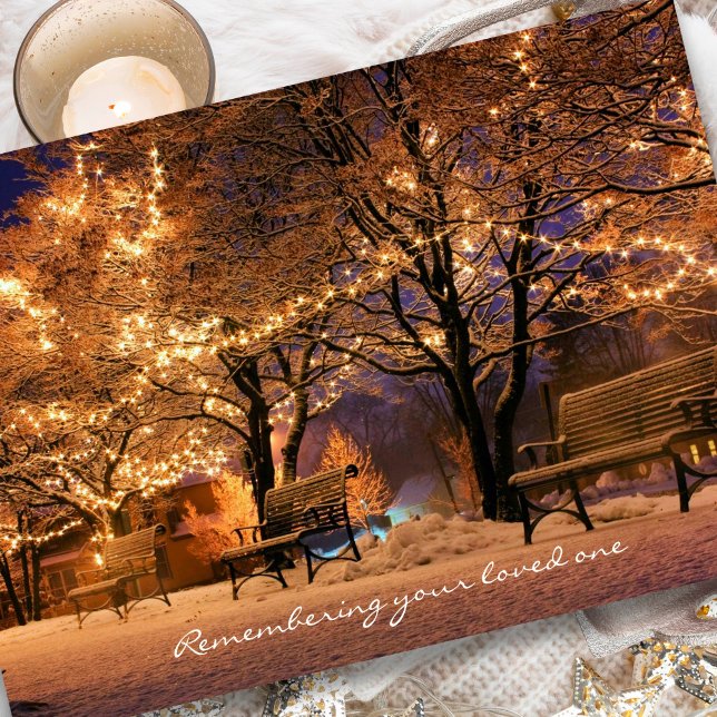 Cartes de Sympathie Noël | Souvenir (Remembering Your Loved One, Remembrance Sympathy Christmas Holiday Card)