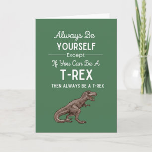 Cartes de T-Rex mignonnes Dinosaure Drôle Humour H
