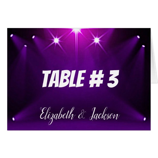 Cartes de table # 3 - Mariage / Fête sous les proj (Devant Horizontal)