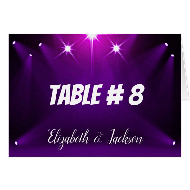 Cartes de table # 8 - Dans les projecteurs Mariage (Devant Horizontal)