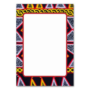 Cartes de table à motif Toghu camerounais