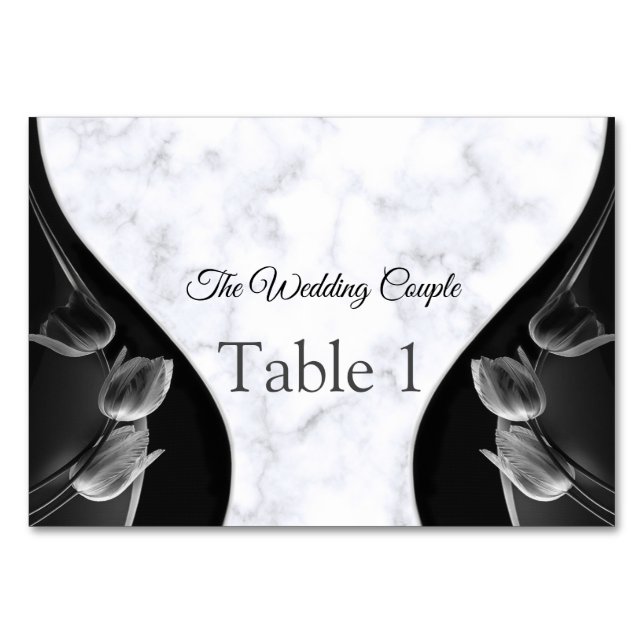 Cartes de table abstraites en marbre blanc moderne (Devant)