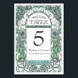 Cartes de table Art Nouveau Mariage (Set #2)<br><div class="desc">Cartes de table Mariages Art nouveau. Fait partie d'un ensemble de Faire-part de mariage correspondant.</div>