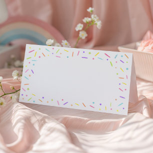 Cartes de table Baby Sprinkle Rose Or Arc-en-ciel