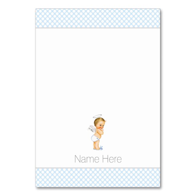 Cartes de table baptême Baby Blue (Par défaut)