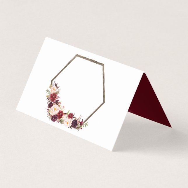 Cartes de table Bohème Bourgogne (Devant)