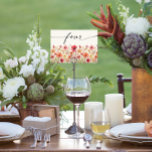 Cartes de table Boho fleur sauvage Numéro Quatre<br><div class="desc">Ce modèle de numéro de table comporte une police de script élégante et une collection de fleurs sauvages colorés. Pour tous ceux qui planifient un Mariage, le choix d'objets à motifs avec notre thème de fleurs fleurs sauvages offre un mélange unique d'élégance et de charme qui attire à la fois...</div>