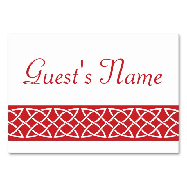 Cartes de Table Cerise pour Coeurs de Tissu Celtiq (Devant)