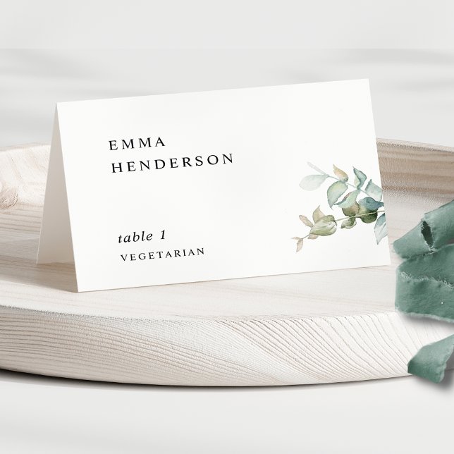 Cartes de Table de Mariage à la Verdure Élégante d (Créateur téléchargé)