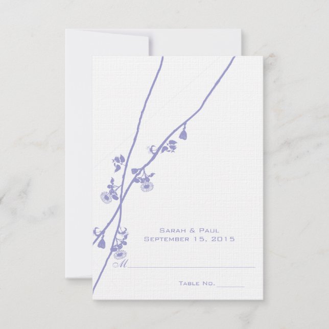 Cartes de table de mariage à marquer et plier soi- (Devant)