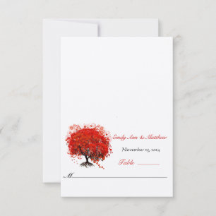 Cartes de table de mariage à marquer et plier soi-