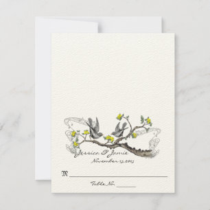 Cartes de table de mariage à marquer et plier soi-