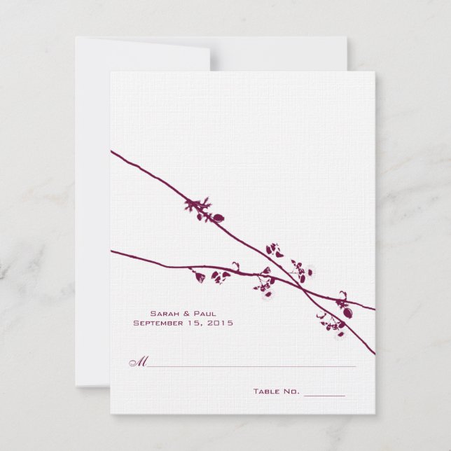 Cartes de table de mariage à monter et plier soi-m (Devant)