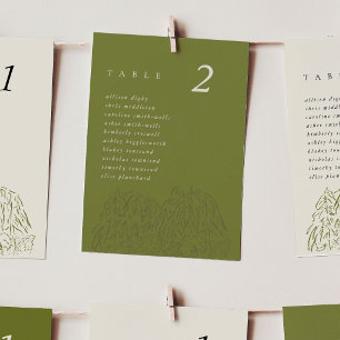 Cartes de table de mariage au parc national de Yos