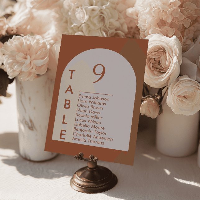 Cartes de Table de Mariage Boho Arch Plan de Table (Boho Arch Wedding Table Cards Seating Plan)