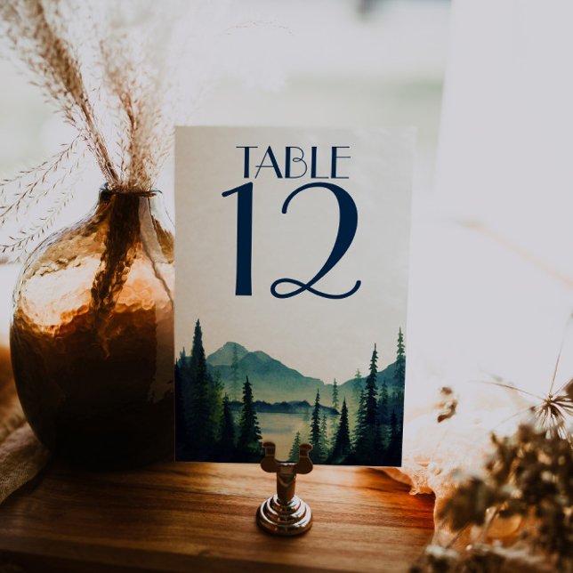 Cartes de table de mariage camping (Créateur téléchargé)