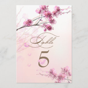Cartes de table de mariage Cerisier en fleurs/Saku