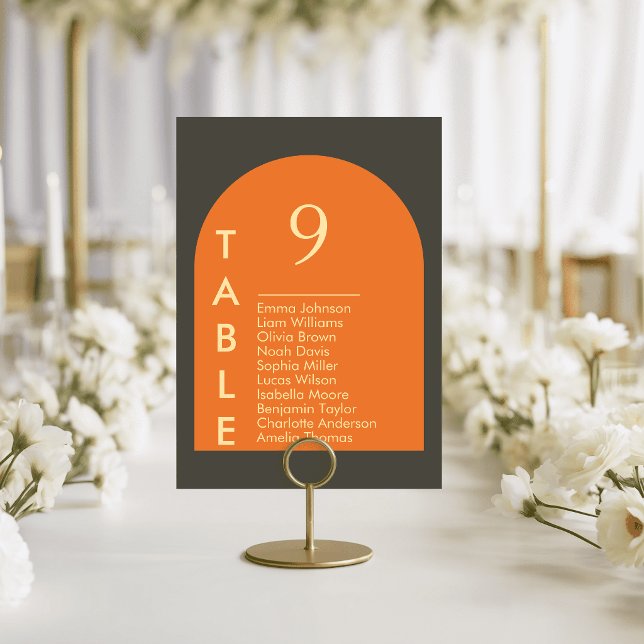 Cartes de Table de Mariage Chic Arch Plan de Table (Chic Arch Wedding Table Cards Seating Plan)