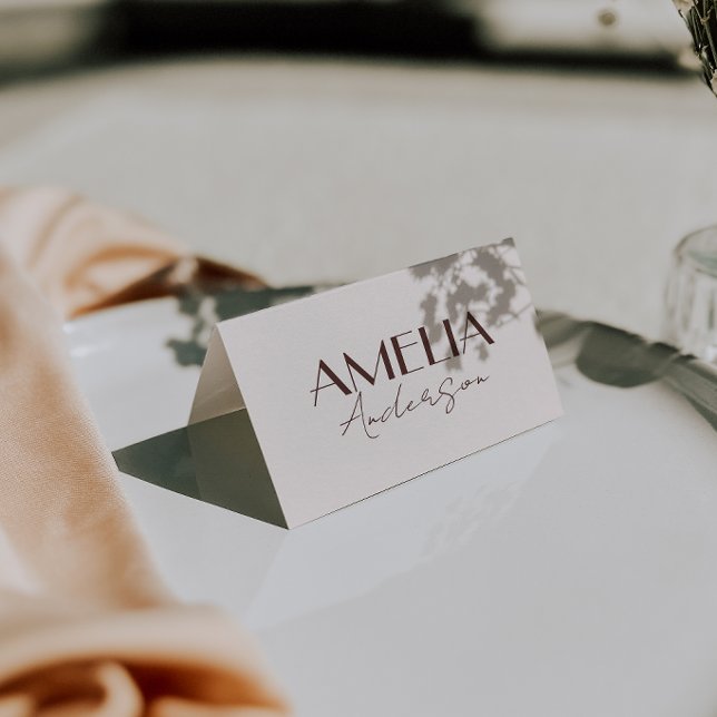 Cartes de Table de Mariage Chocolat Brun Vieille F (Créateur téléchargé)