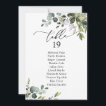 Cartes de table de Mariage de table de tableau Rus<br><div class="desc">Conçu pour correspondre à notre collection Boho Greenery mariage,  ce Modèle de menu personnalisable propose des feuilles de verdure mélangés à l'aquarelle et un serif élégant en noir. Éléments correspondants disponibles.</div>