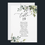 Cartes de table de Mariage de table de tableau Rus<br><div class="desc">Conçu pour correspondre à notre collection Boho Greenery mariage,  ce Modèle de menu personnalisable propose des feuilles de verdure mélangés à l'aquarelle et un serif élégant en noir. Éléments correspondants disponibles.</div>