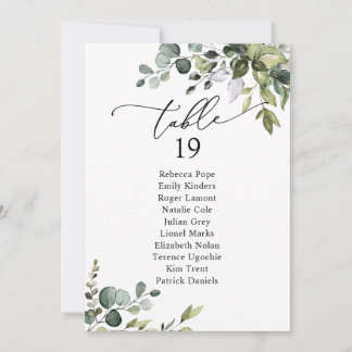 Cartes de table de Mariage de table de tableau Rus