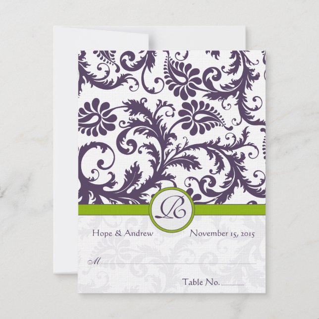 Cartes de table de mariage de tente de pli et de s (Dos)