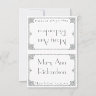 Cartes de table de mariage élégantes Art Déco en a