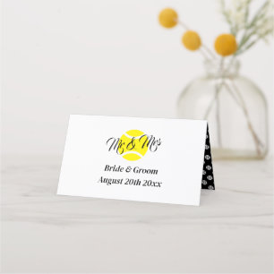 Cartes de table de mariage élégantes sur le thème