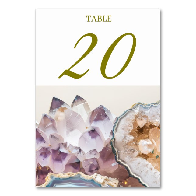Cartes de table de mariage en cristal de géode (Par défaut)
