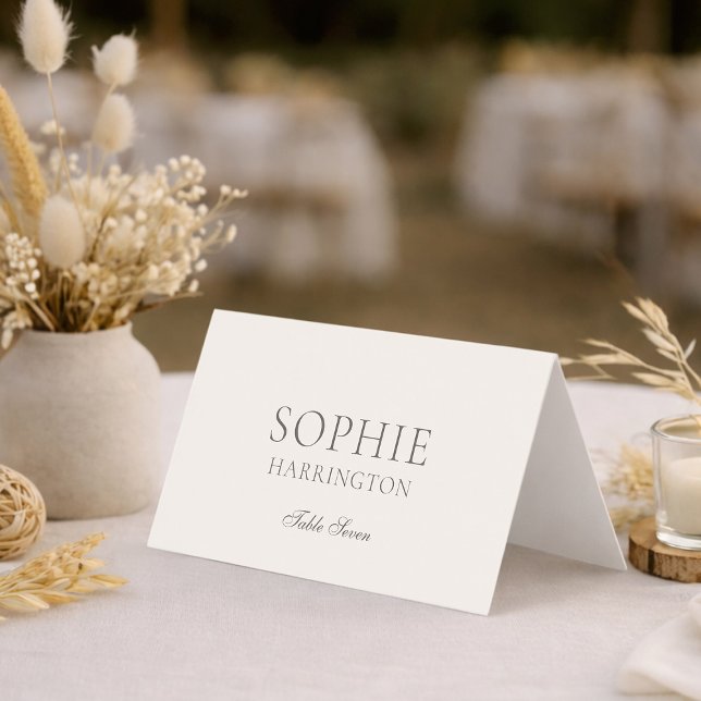 Cartes de table de mariage florales neutres (Créateur téléchargé)